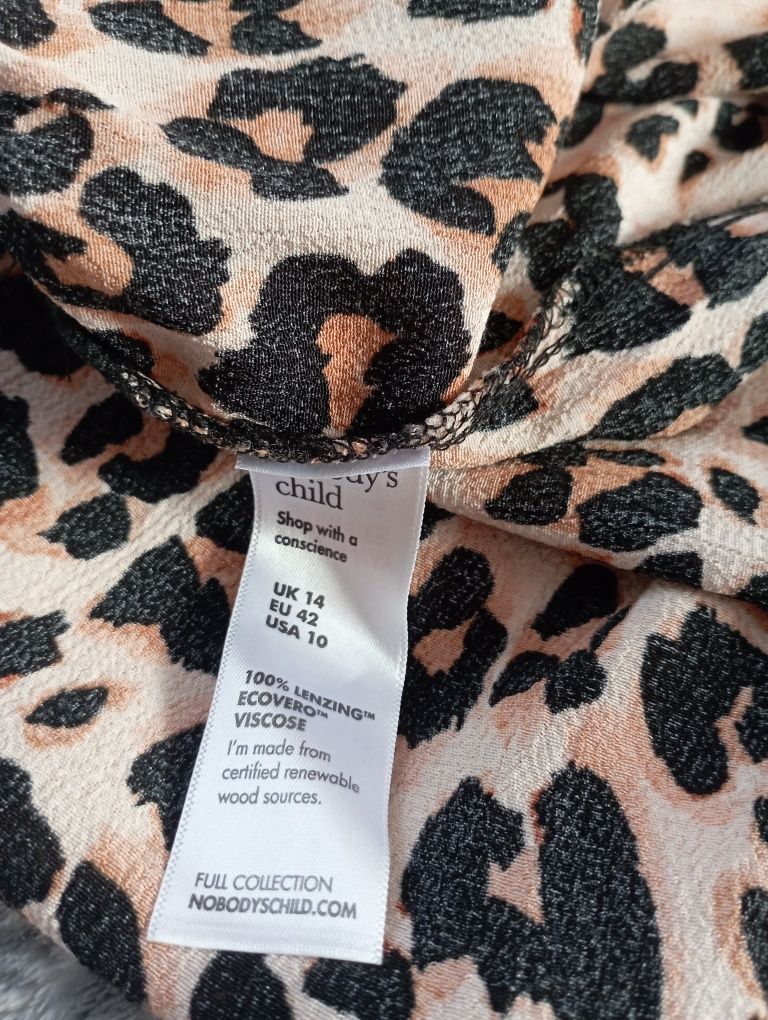 Леопардова міді спідниця L-XL 48р віскоза