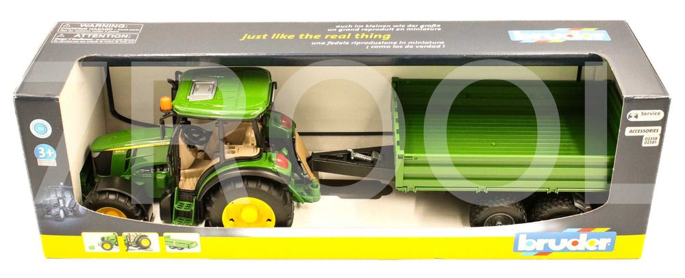Ciągnik John Deere 5115M z przyczepą – Bruder 2108