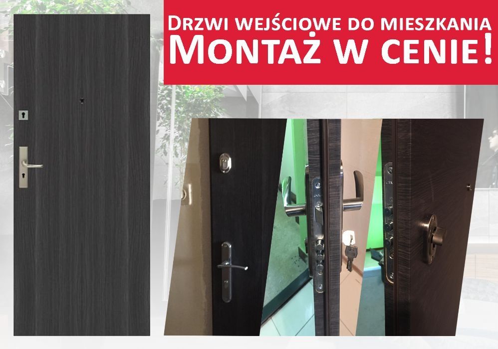 Drzwi wewnątrzklatkowe do bloku z montażem! PRODUKT POLSKI!