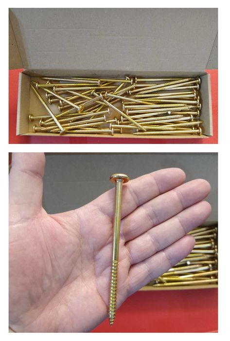 Lote 50 Parafusos zinco amarelo 6,5 x 110 mm (277)