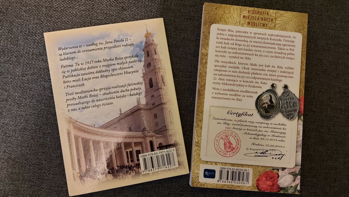 Książki religijne Święta Rita i Fatima