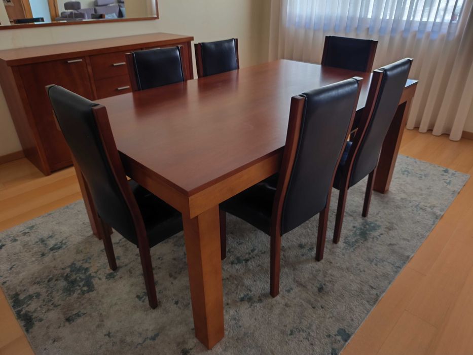 Sala completa em cerejeira maciça - Excelente estado