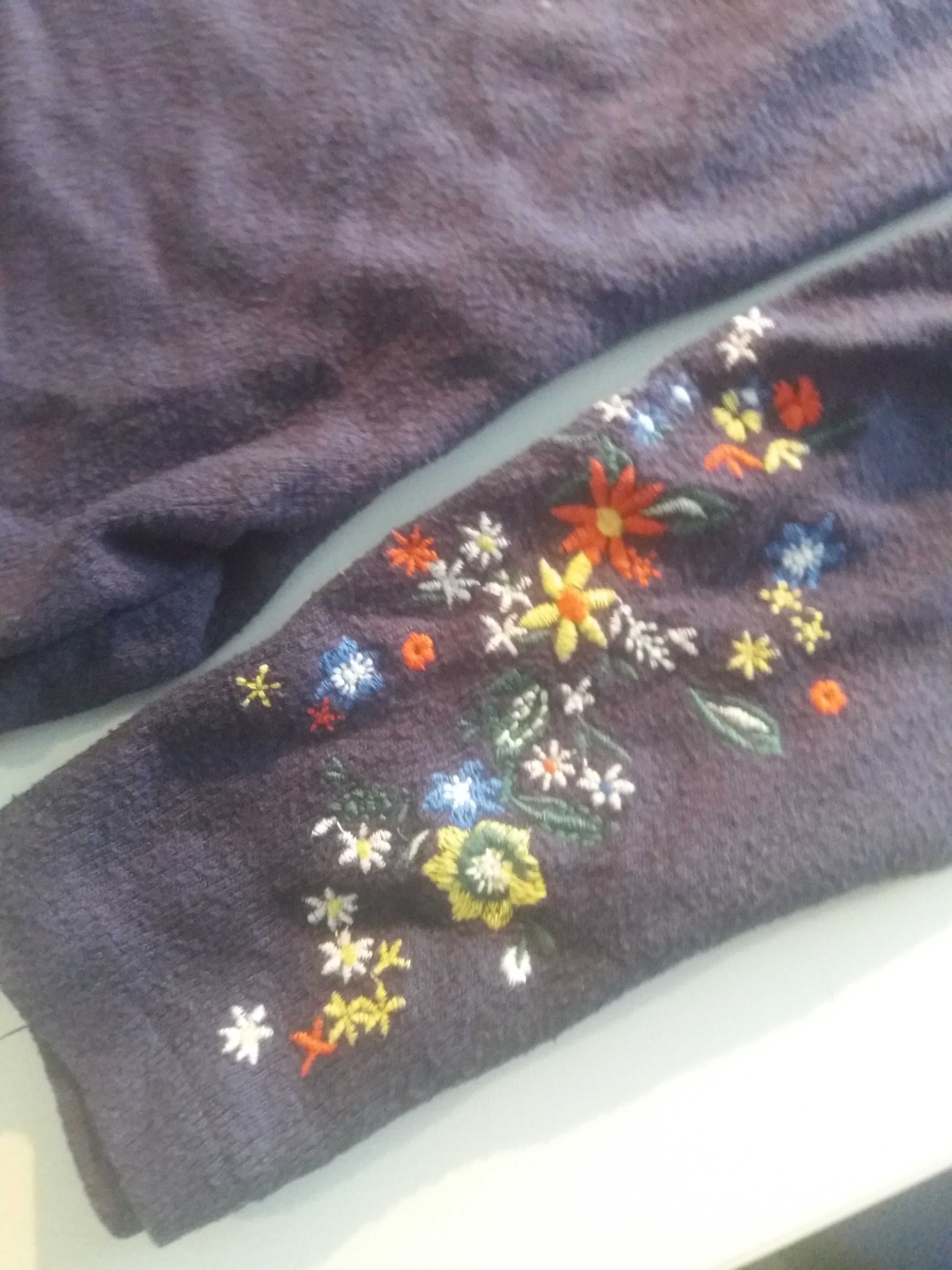 Granatowa bluzka z wzorem kwiatowym NEXT