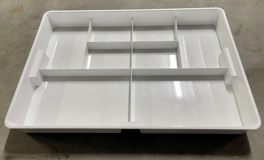 37x54x21cm IKEA KUGGIS wkład z 8 przegródkami biały pojemnik szuflada