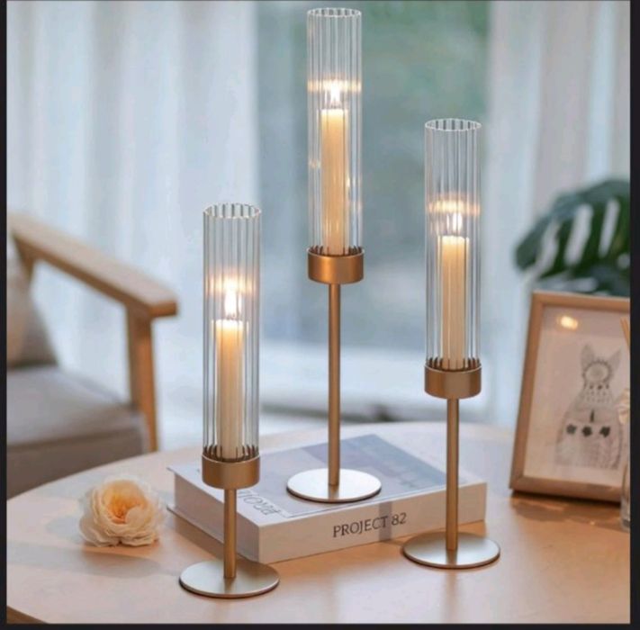 Набір золотих підсвічників Hewory. 6шт.