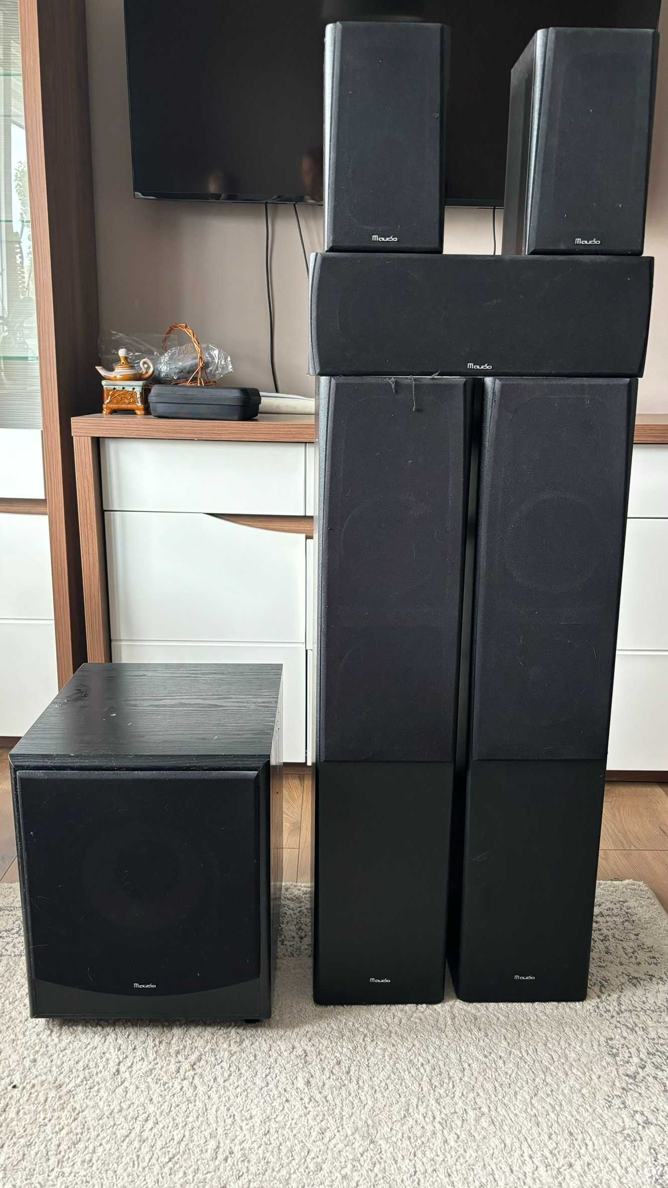 Kino domowe głośniki 5 szt Maudio HCS9920SE + subwoofer SUB 10