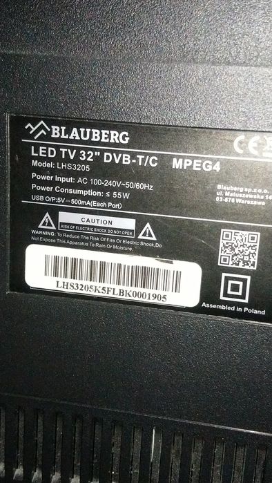 Telewizor 32" cale Blauberg