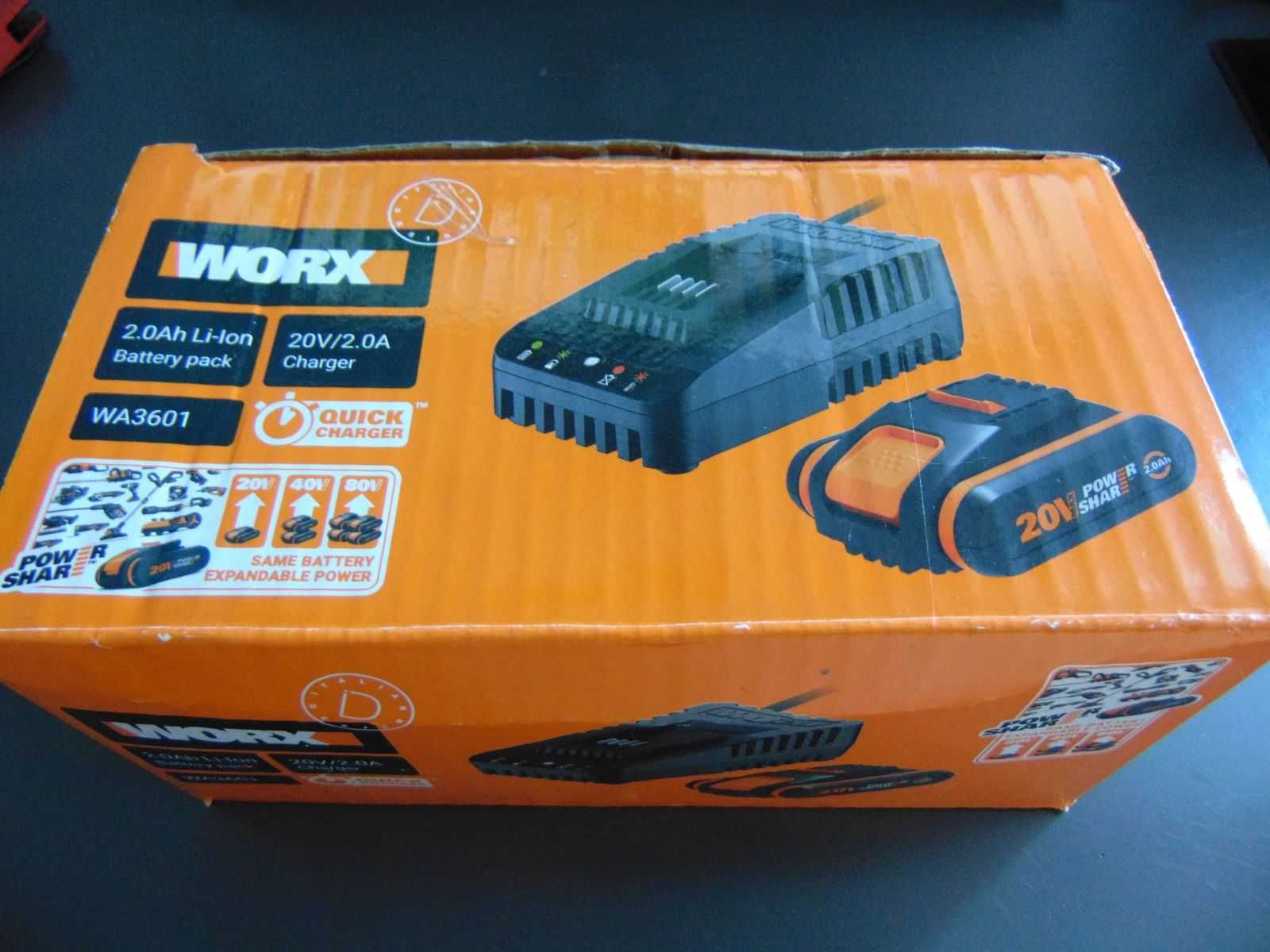 Ładowarka WORX WA3601 20V + Akumulator 2.0Ah