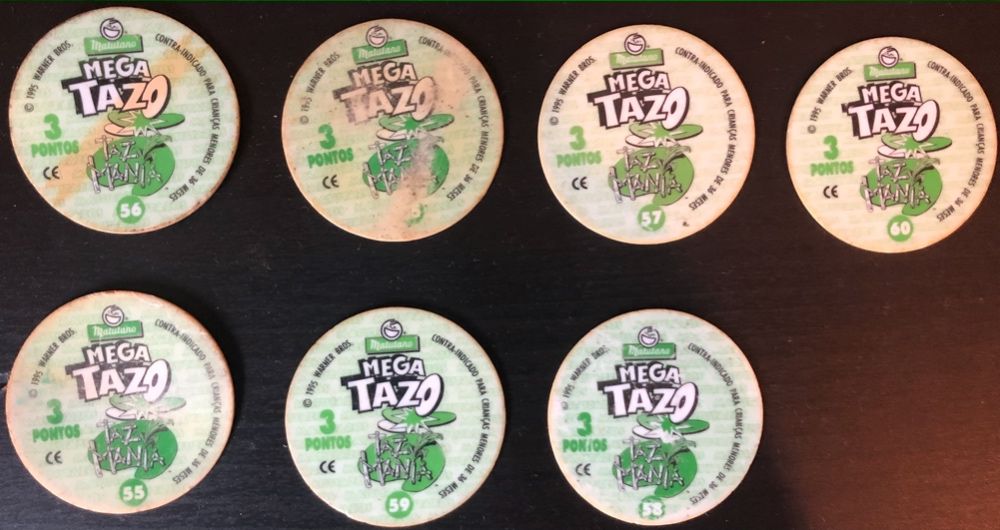 Lote de 7 Matutano Mega Tazo Tazos - Taz Mania - Looney Tunes