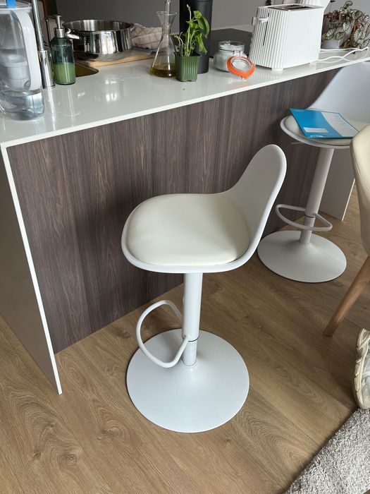 2x Banco de bar branco