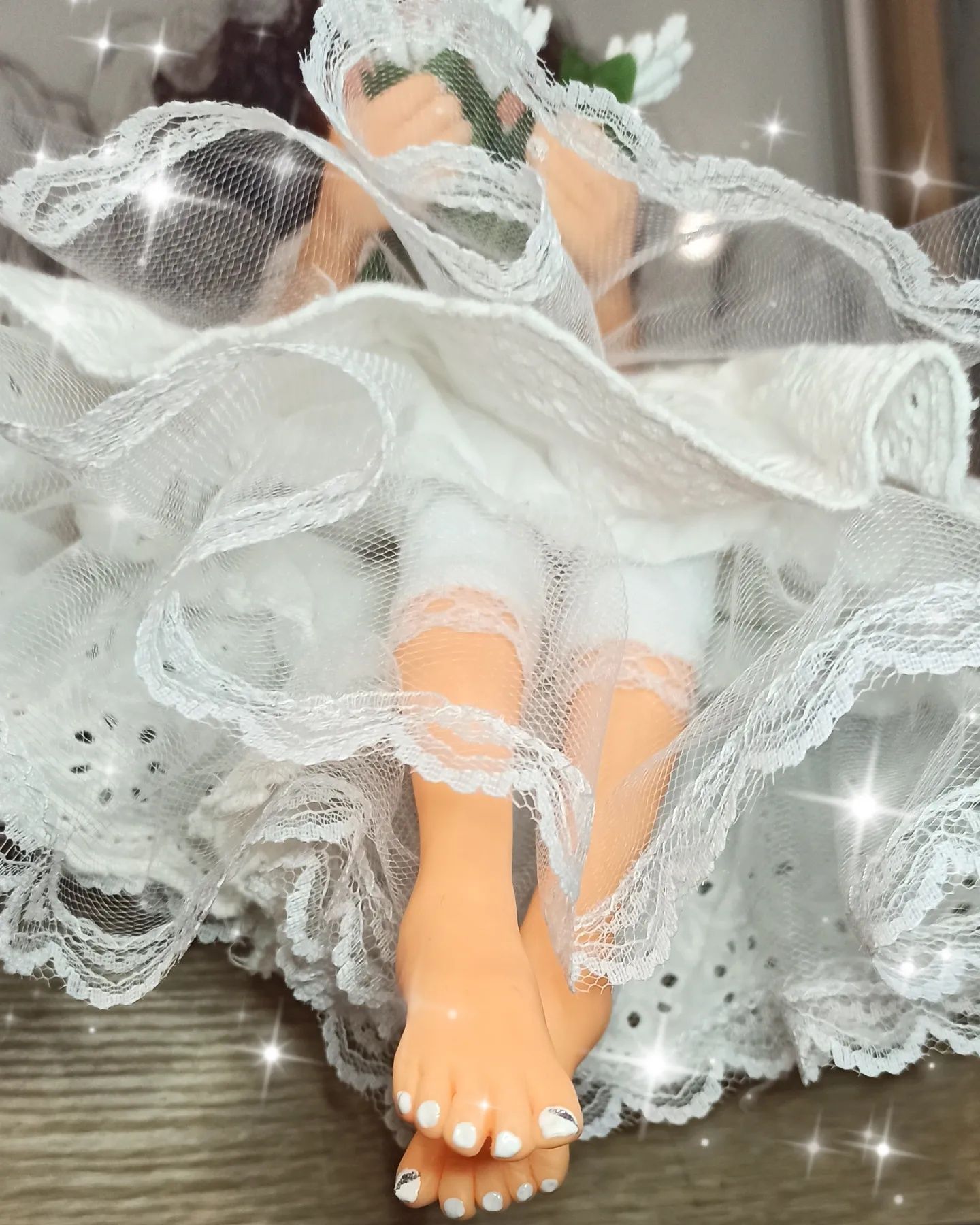 Наречена. Будуарна лялька із полімерної глини і текстилю.