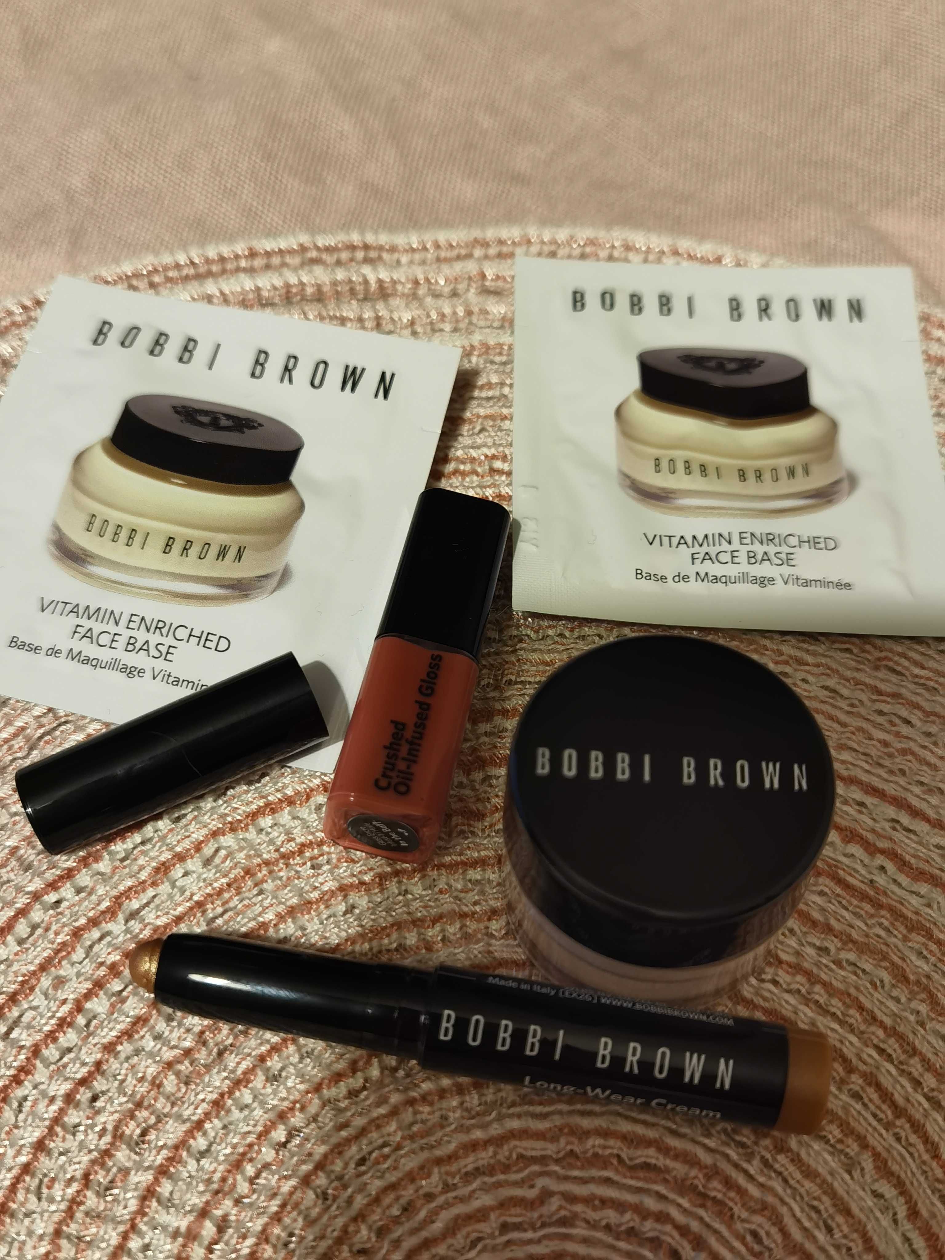 Bobbi Brown zestaw kosmetyków błyszczyk baza cień w sztyfcie