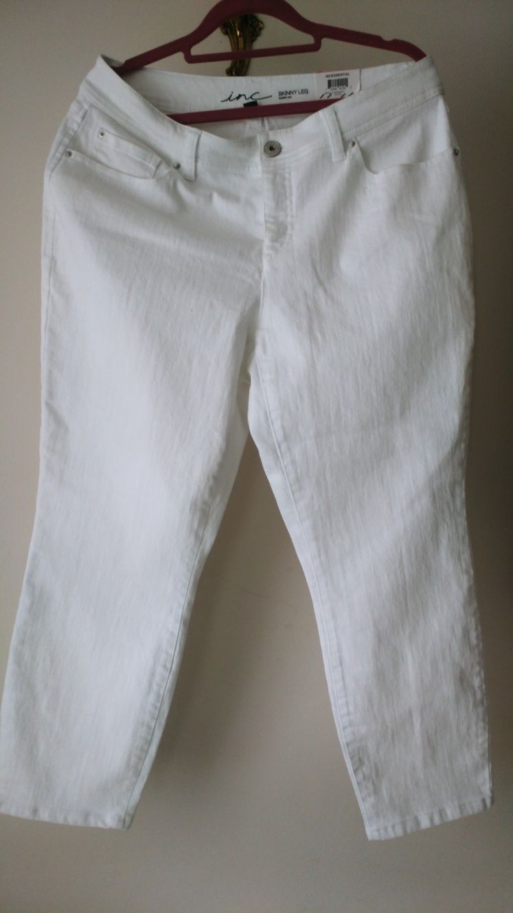 Nowe białe spodnie skinny jeansy jegginsy 44/46