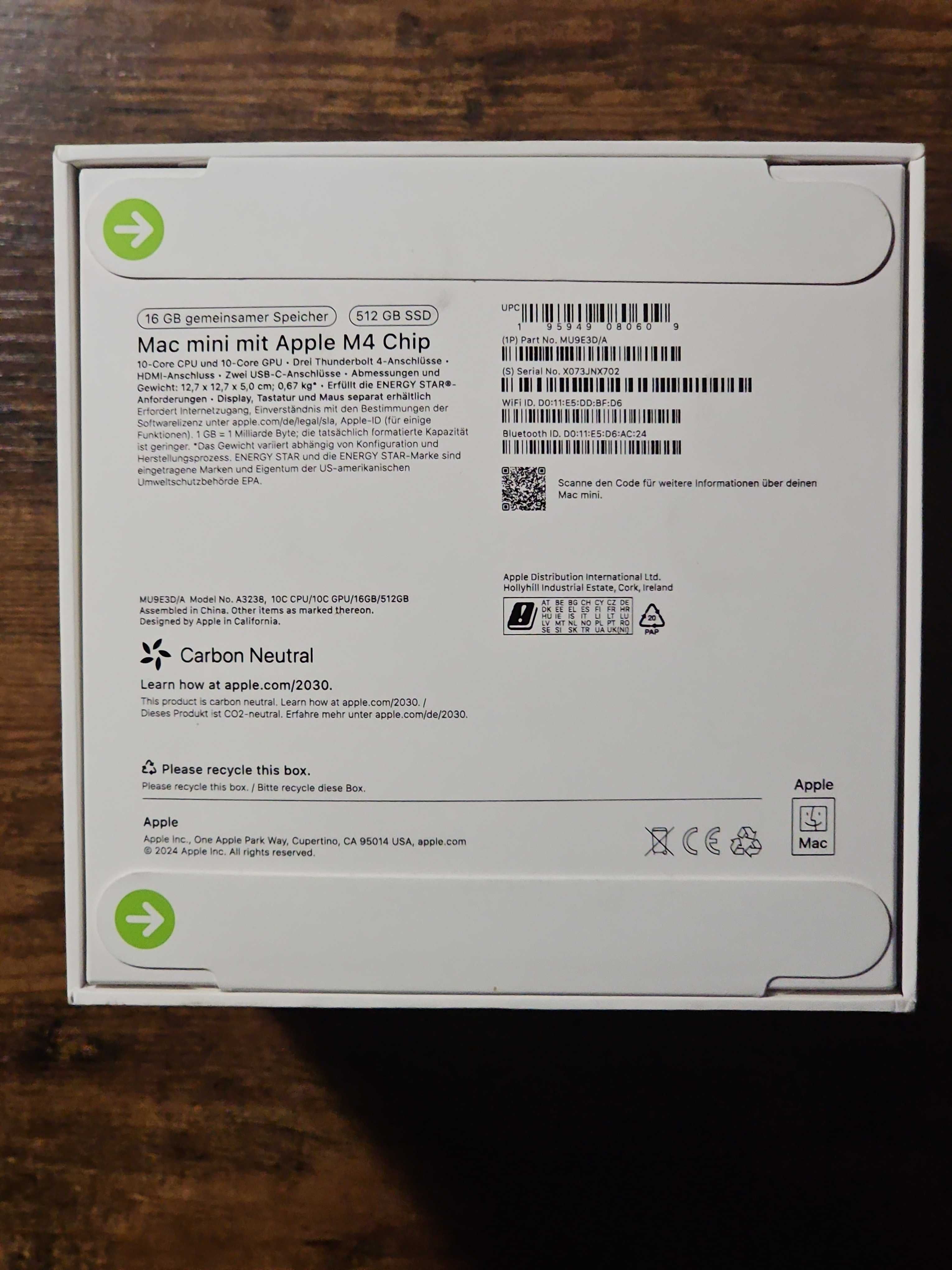 Nettop Apple Mac mini M4 (MU9E3DA)
