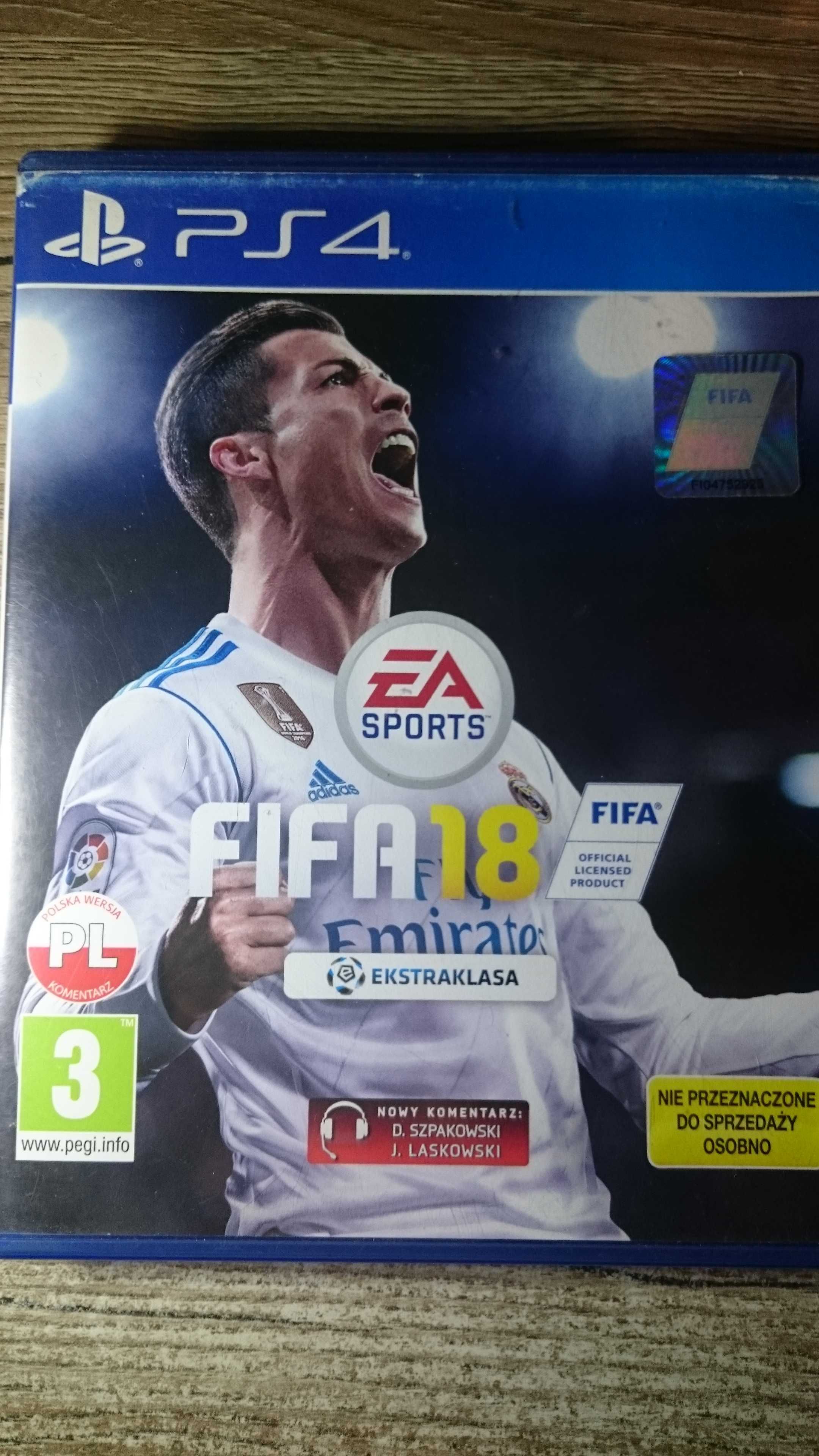 Fifa 18 ps4 playstation 4 2018 Ronaldo piłka nożna mortal spiderman