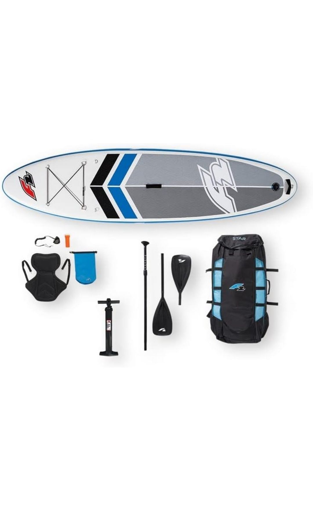 F2 Inflatable SUP Board TEAM 10'5 + paddle and pump Inflatable Stand U