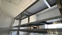 ACM1643 - Bancada Central Inox de 1,5m com 1 Prateleira - NOVA