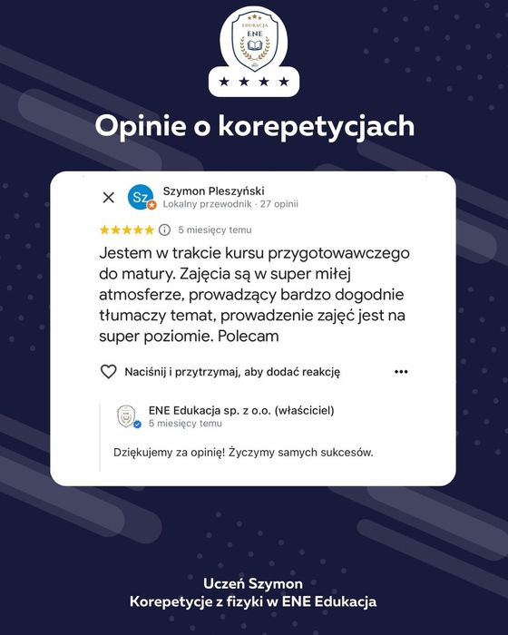 Korepetycje Matematyka z nauczycielem Rozszerzona i Podstawowa Matura
