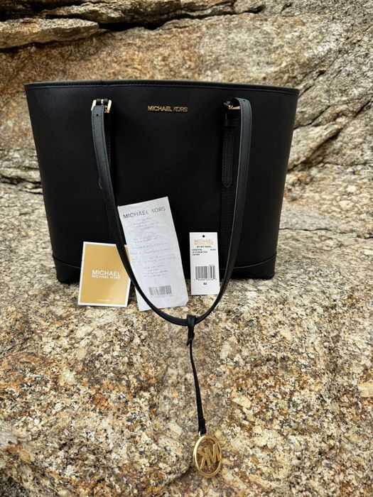 Michael Kors Couro Saffiano Jet Set Grande