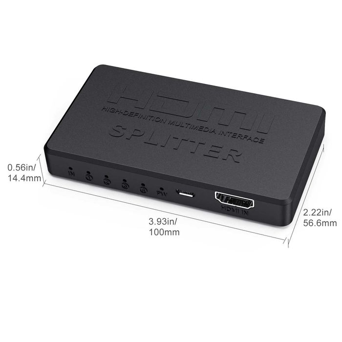 HDMI 1x4 Splitter Duplicador Distribuidor Divide 4 saidas 1080p NOVO