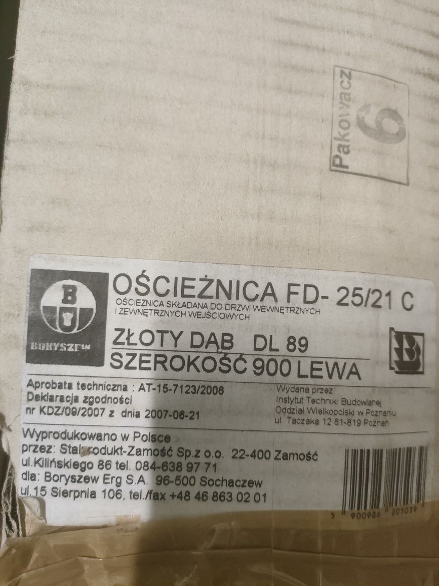 Ościeżnica złoty dąb, 90 lewa