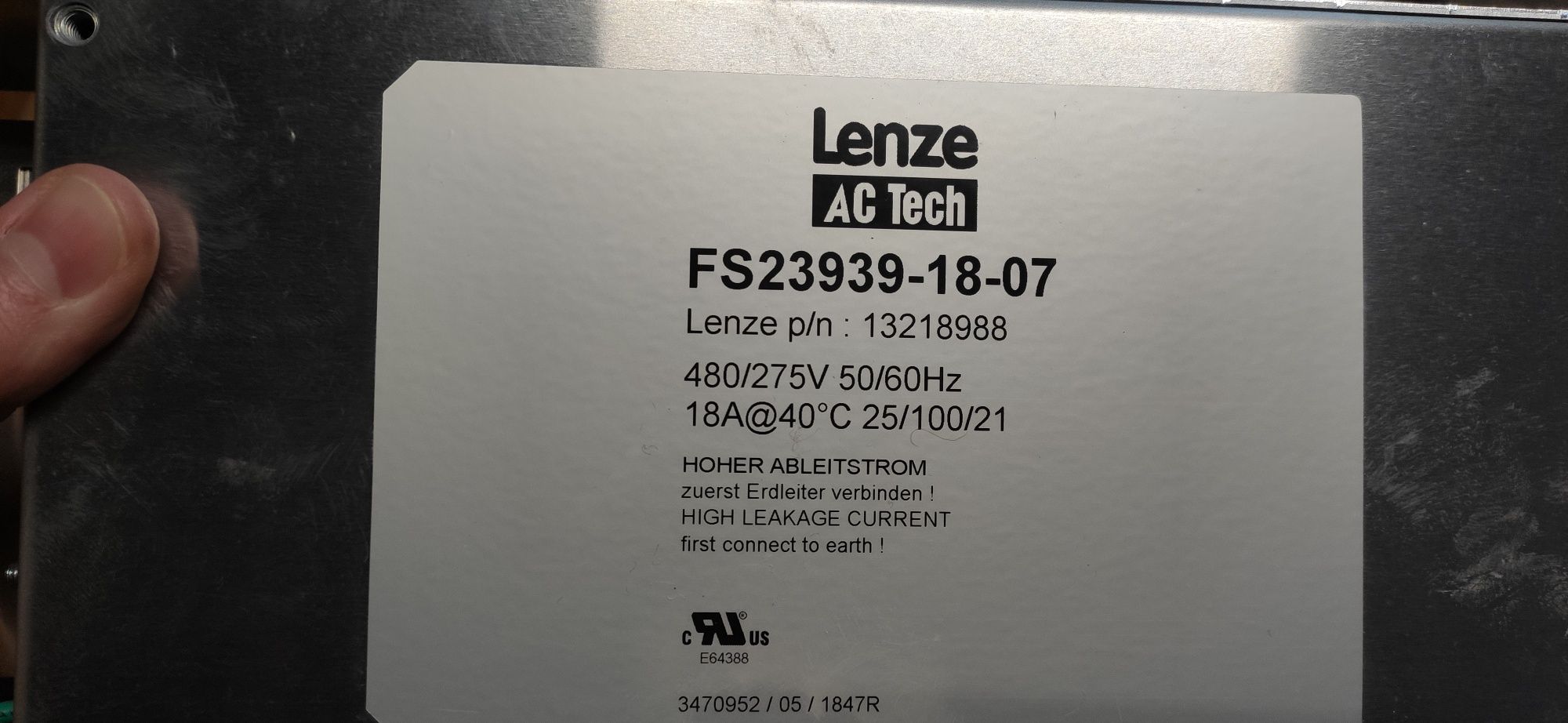 Продам частотний перетворювач Lenze AC Tech 5,5 кВт
