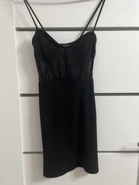 czarna mini sukienka rozmiar xs