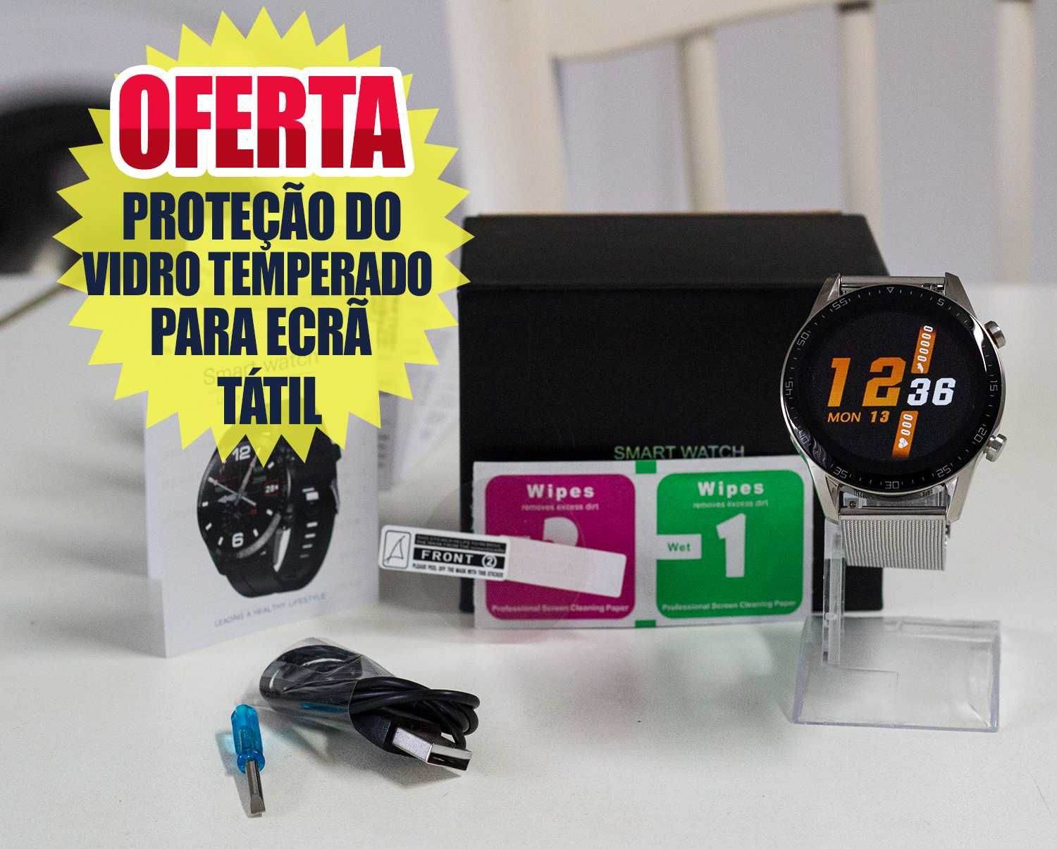 Smartwatch para chamadas via Bluetooth – ECG, pressão arterial, etc