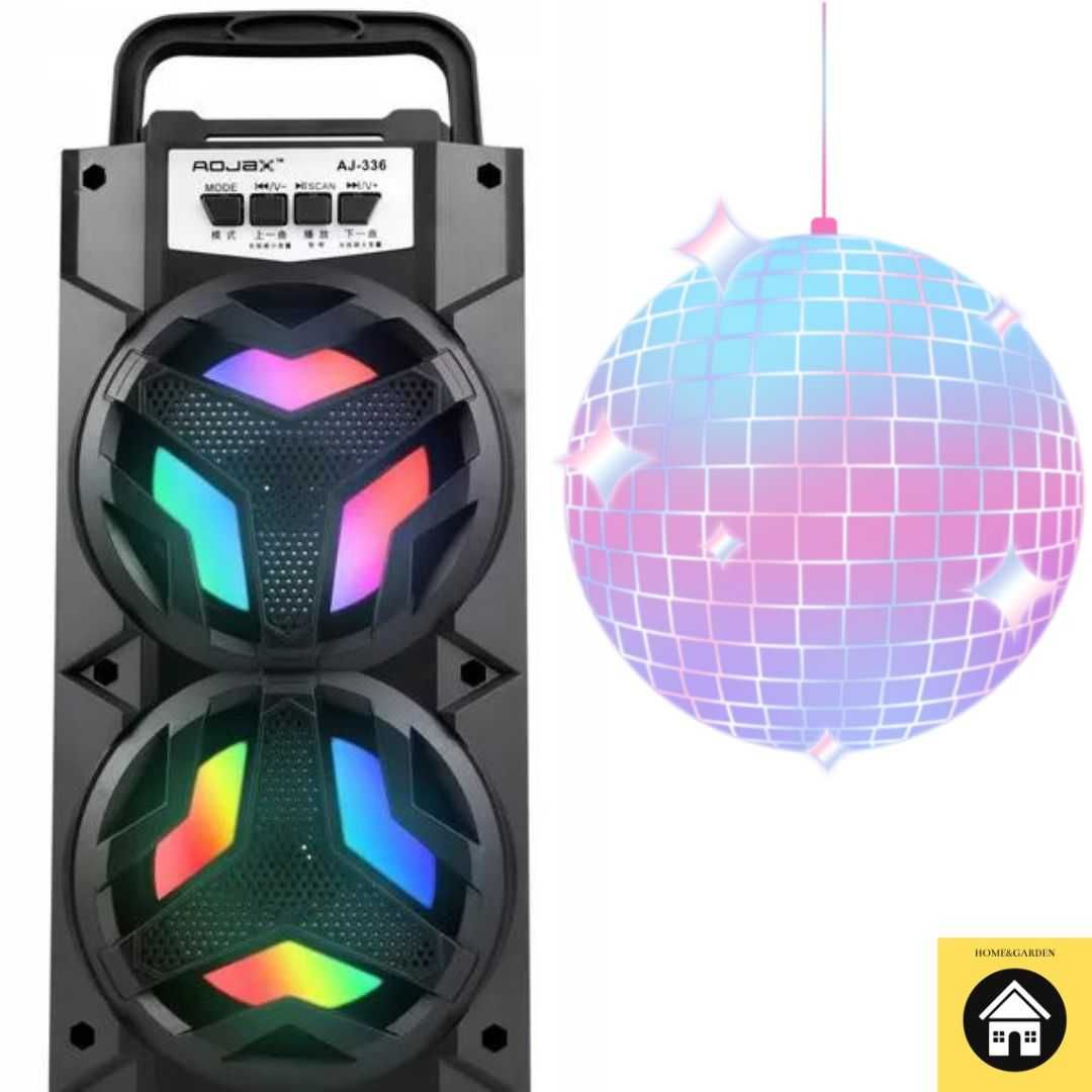 Wieża Kolumna Głośnik Bluetooth LED Karaoke + GRATIS Mikrofon