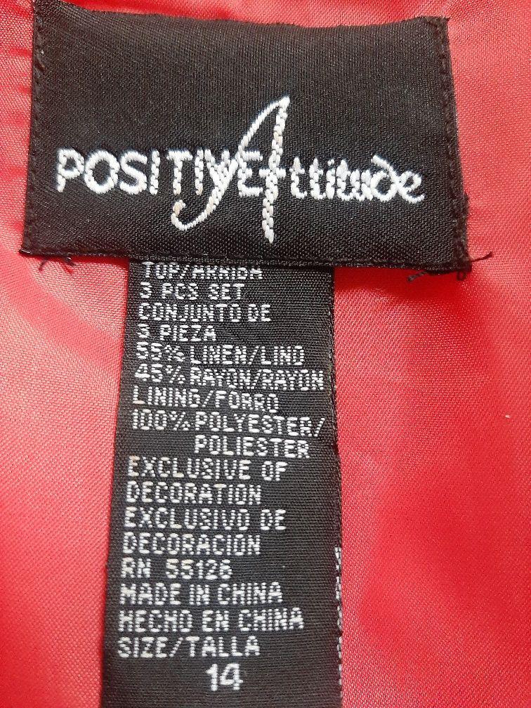 Wytworny żakiet Positive Attitude, rozm.XL, len+ rayon, stan idealny