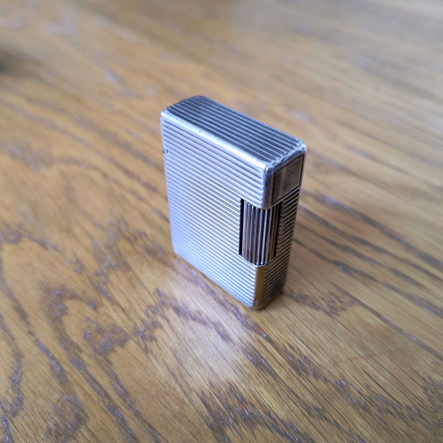 Zapalniczka S.T. DuPont Linia Ligne 1 Srebrna Pełen Zestaw