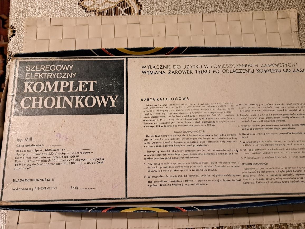Lampki, swiatełka na choinkę z PRL