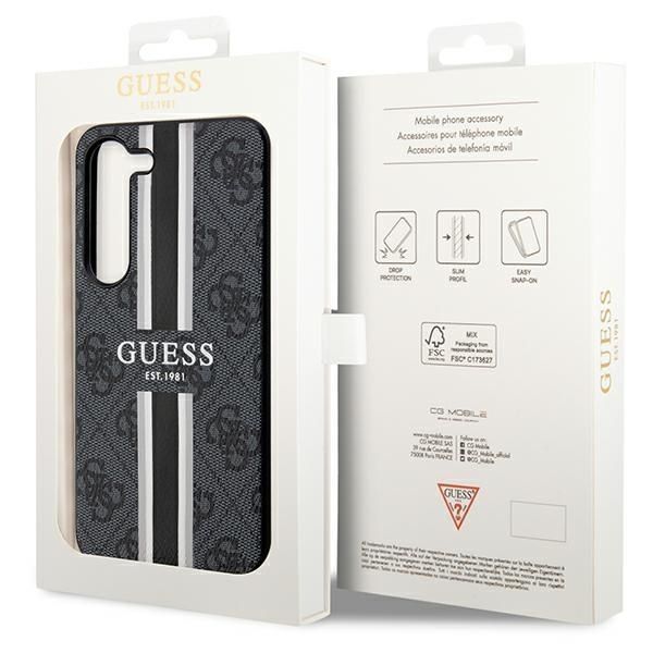 Guess Guhcs23Sp4Rpsk S23 S911 Czarny/Black Hardcase 4G Printed Stripe