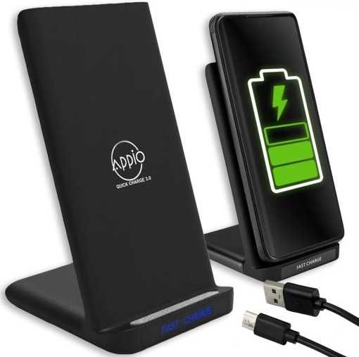 ŁADOWARKA INDUKCJA Bezprzewodowa Stacja ładująca QUICK 15W QC USB C