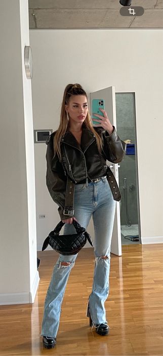 Джинсы  zara черные