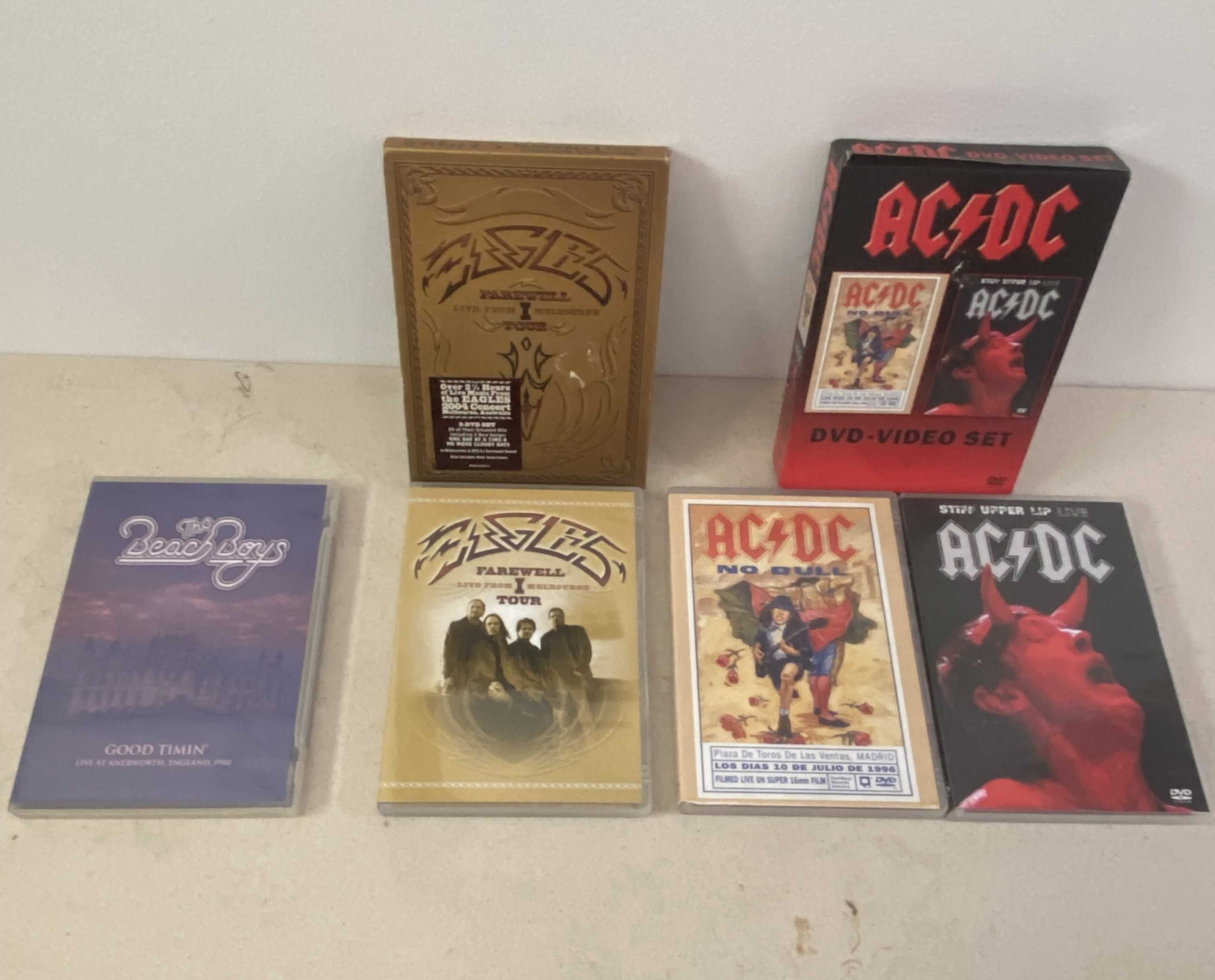 Dvd’s AC/DC, Eagles, The Beach Boys Preço Lote