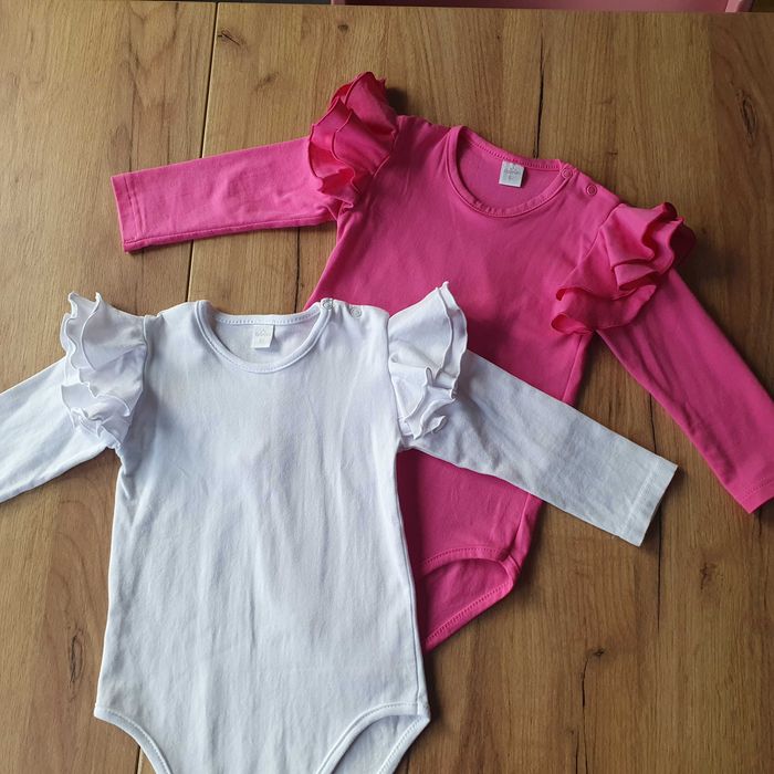 Body długi rękaw z falbankami typu Motylek Olympi KIds