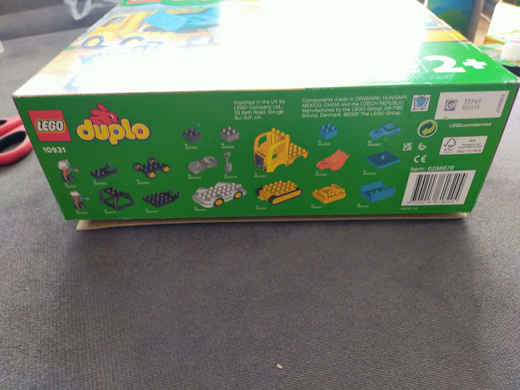 LEGO Duplo wywrotka z koparką