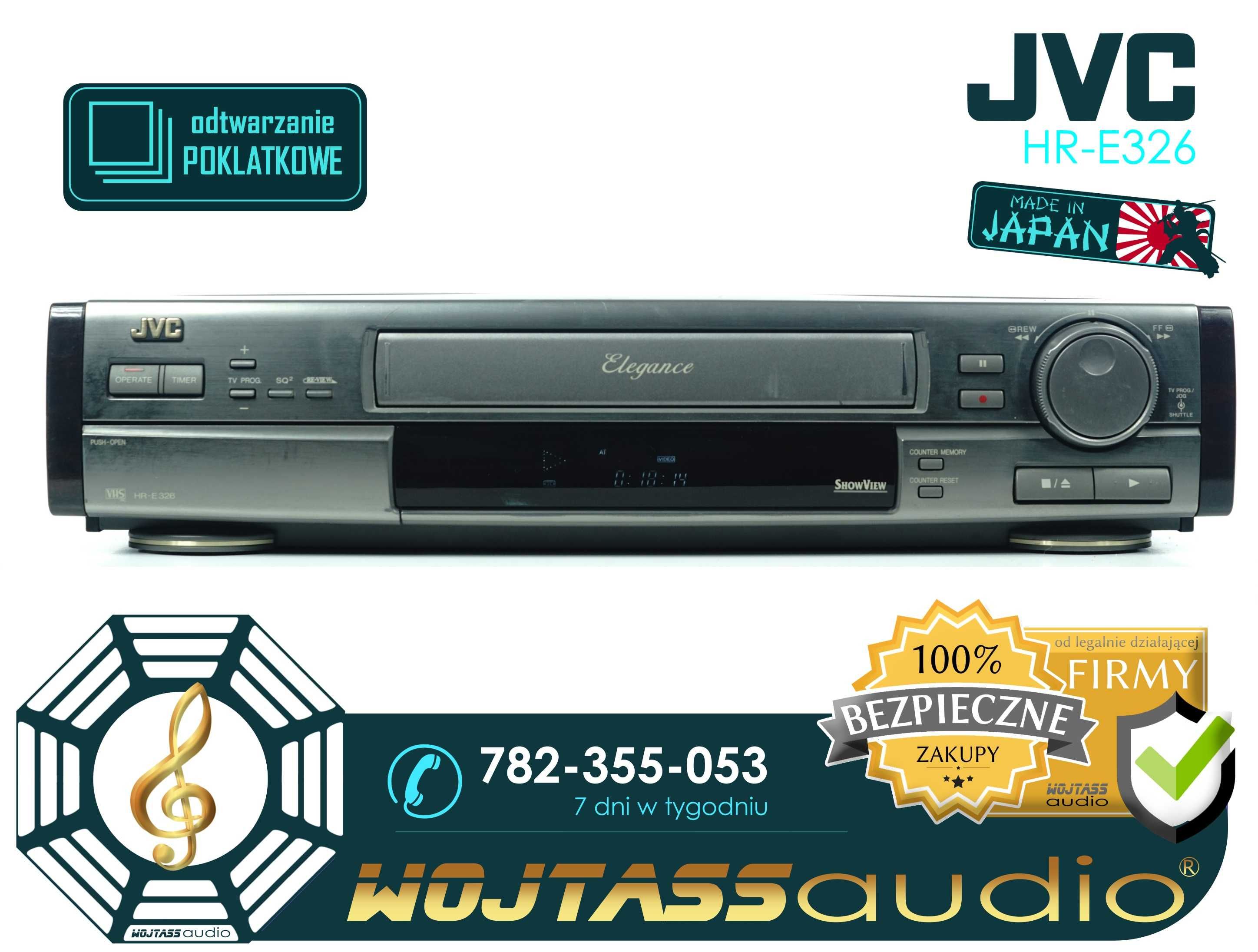 Magnetowid JVC HR-E326 *VHS VCR Odtwarzanie poklatkowe * Made in JAPAN