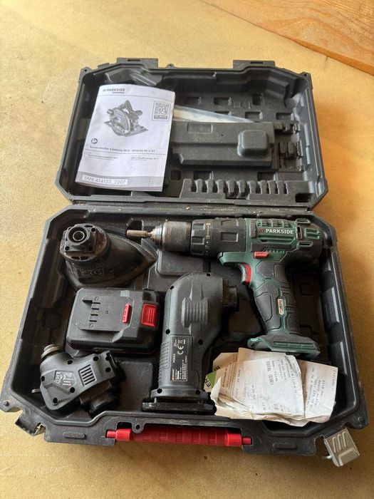 Multiferramentas Parkside 20V: Berbequim + Multifunções + Bateria