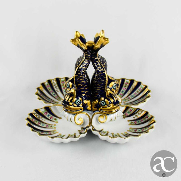 Suporte para aperitivos porcelana Artibus em forma de peixes e conchas