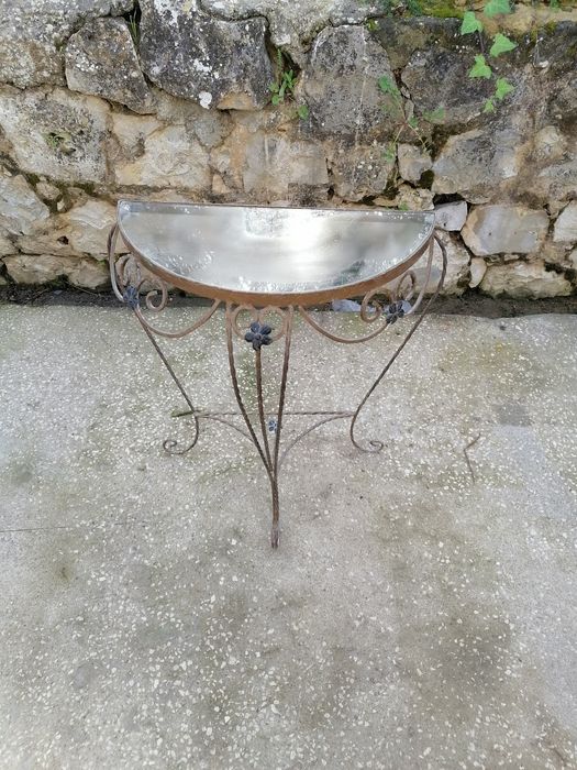 Mesa de Apoio em Ferro Antiga - Vintage