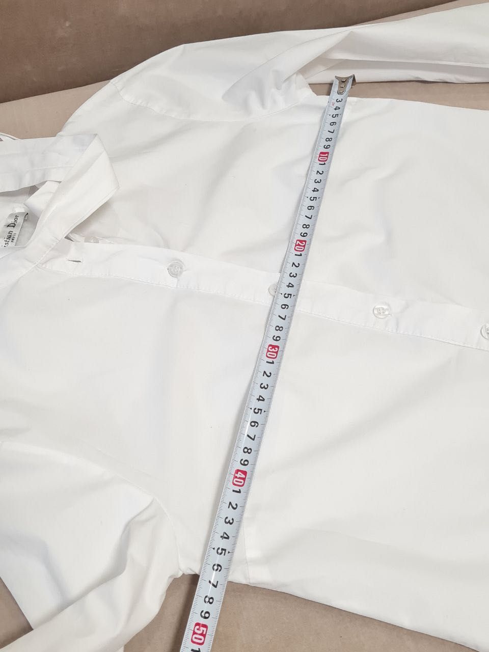 Белая хлопковая блузка рубашка  Cristian Dior р.34(XS)