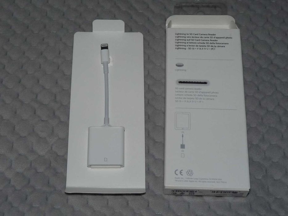 Adapter przejściówka Lightning czytnik kart SD iPhone iPad nówka