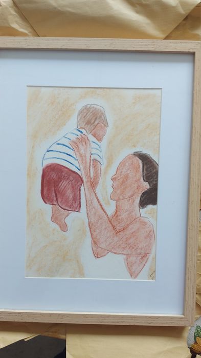 Quadro pintado a pastel seco