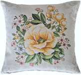 Poszewka 45x45 cm V111 Peonie gobelinowa w kwiaty piwonie beżowa