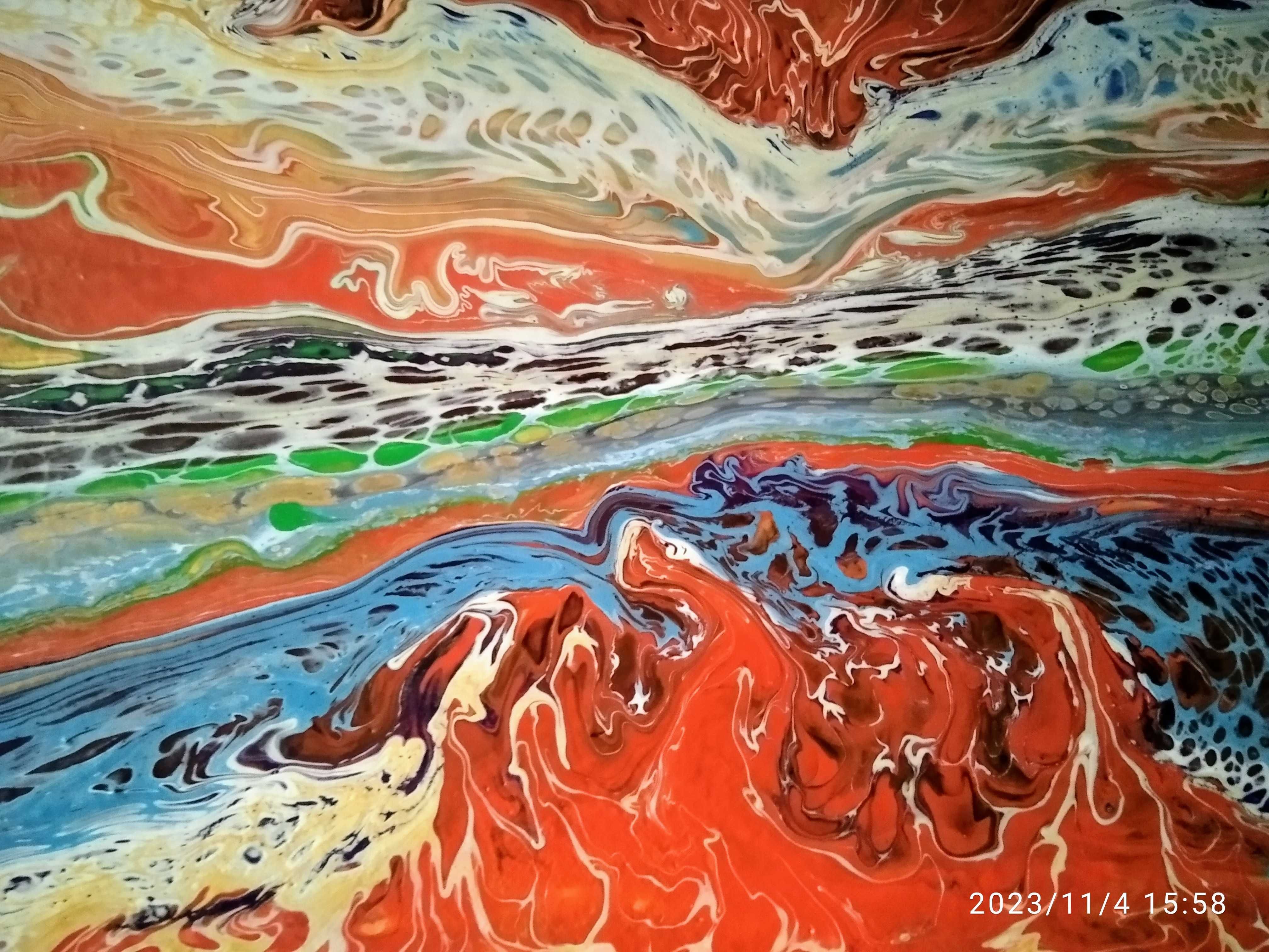 Obraz akrylowy pouring