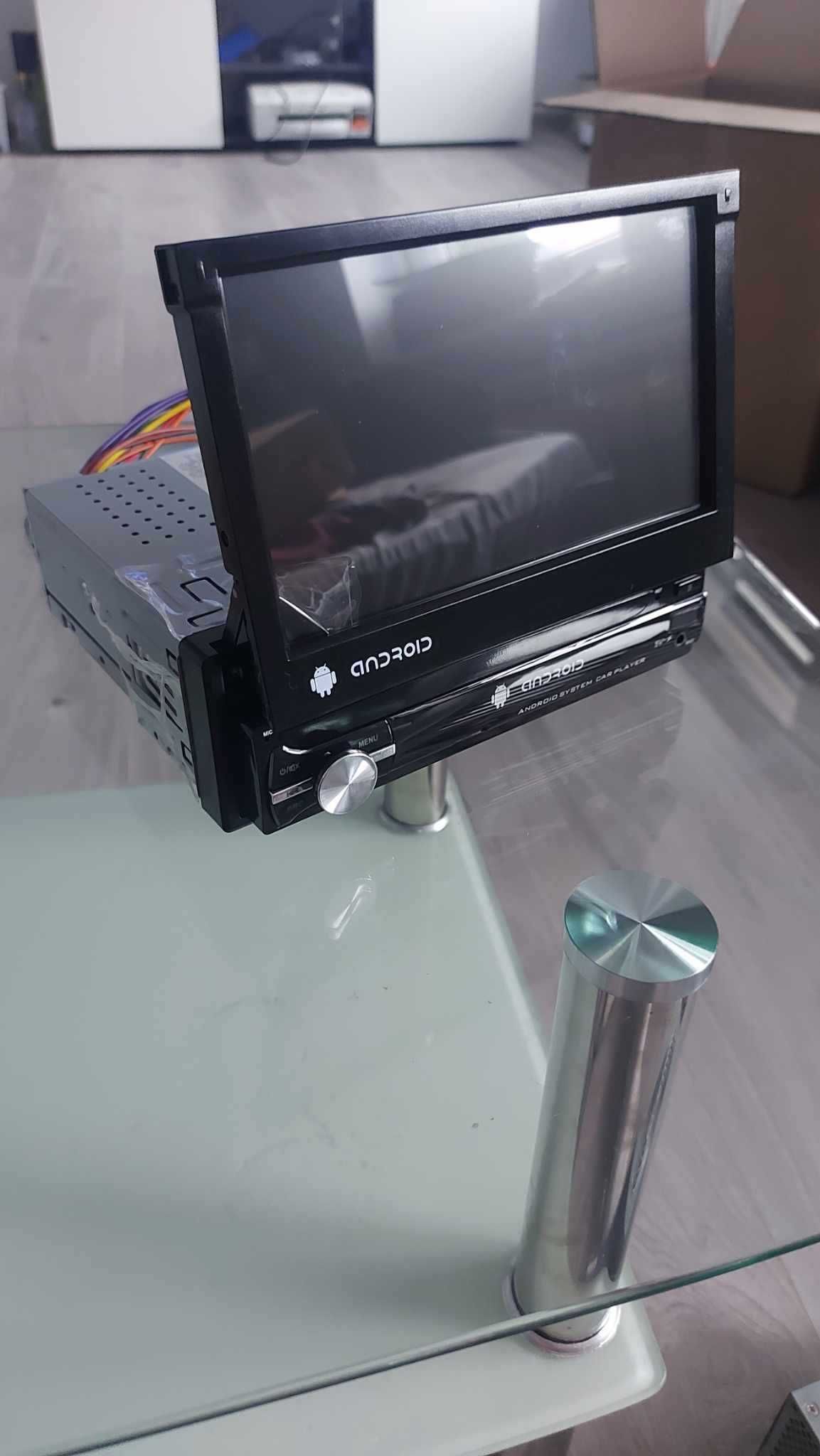 Radio 1 DIN wysuwane Android USB Bluetooth YouTube WI-FI Nawigacja RDS
