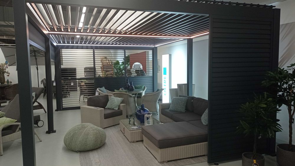 Elektryczna pergola tarasowa PRIME z oświetleniem LED 4x6m