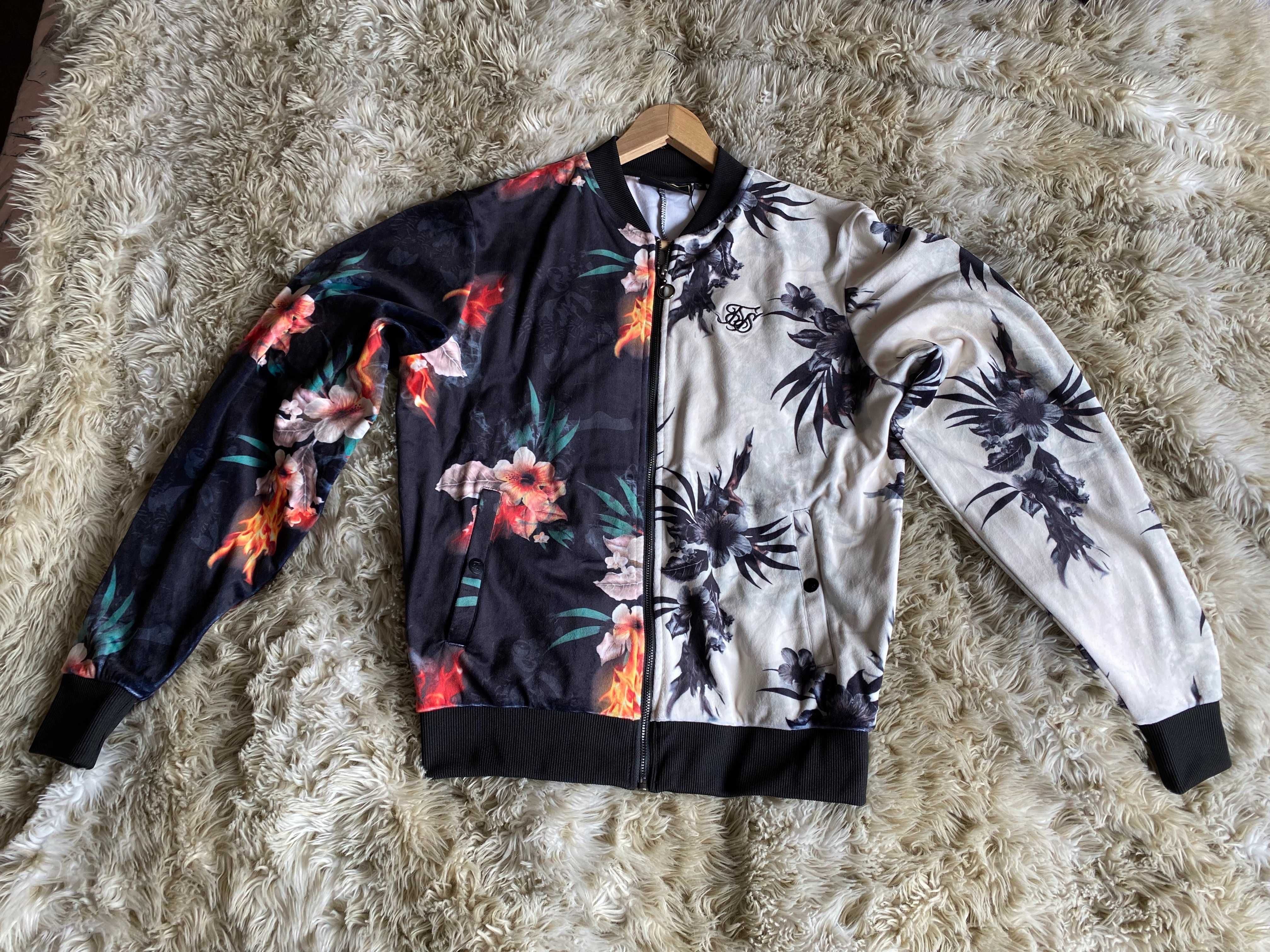Piękna bluza bomberka w kwiaty Siksilk M/L / NOWA